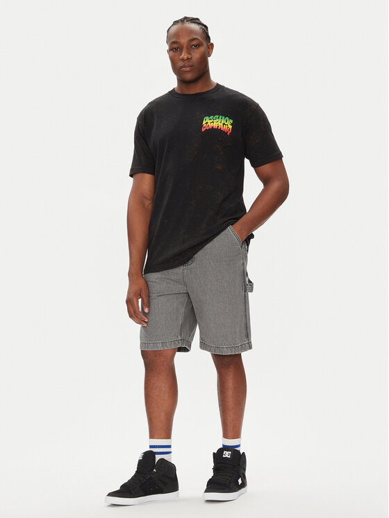 DC DC Szorty jeansowe Carpenter Baggy Short Rmg ADYS03019 Szary Baggy Fit