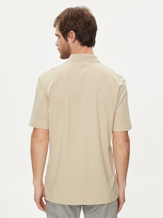 Jack&Jones Jack&Jones Тениска с яка и копчета Crodney 12251180 Бежов Regular Fit