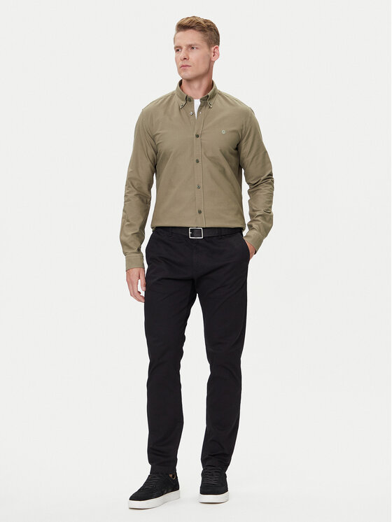 BOSS BOSS Srajca H-Roan 50544917 Zelena Slim Fit