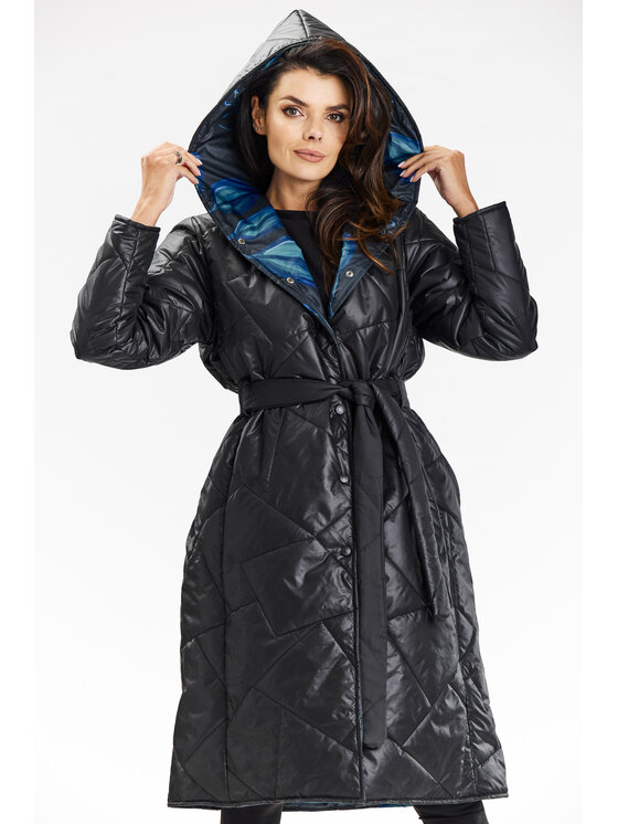Awama Awama Kurtka damska A686 Czarny Basic Fit