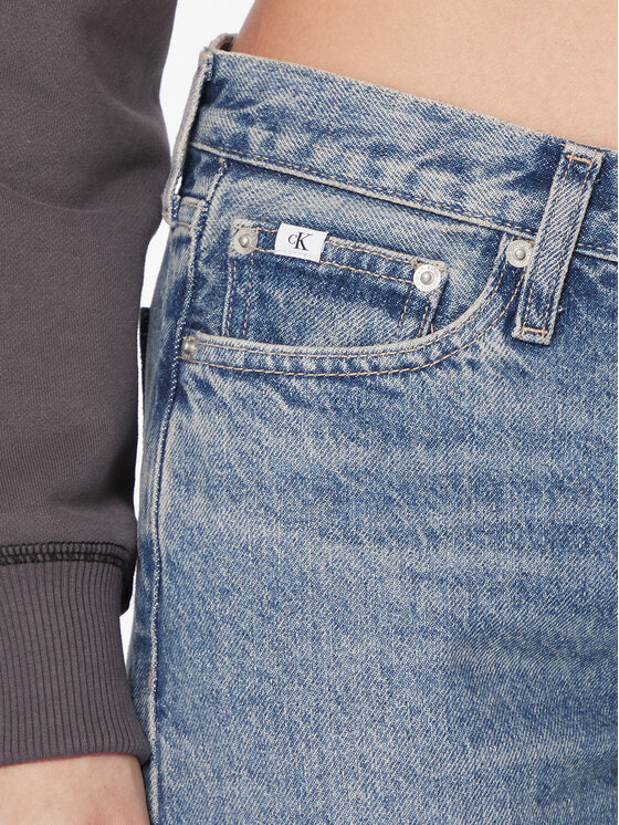 Calvin Klein Jeans Calvin Klein Jeans Džínsy Low Rise Straight J20J222437 Tmavomodrá Straight Fit