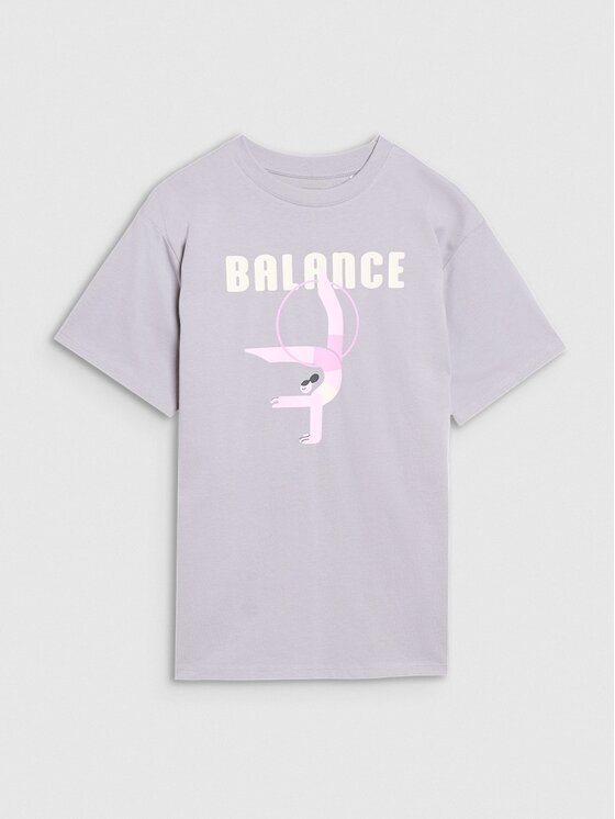 4F 4F T-shirt 4FJRSS25TTSHF2646-25S Grigio Oversize