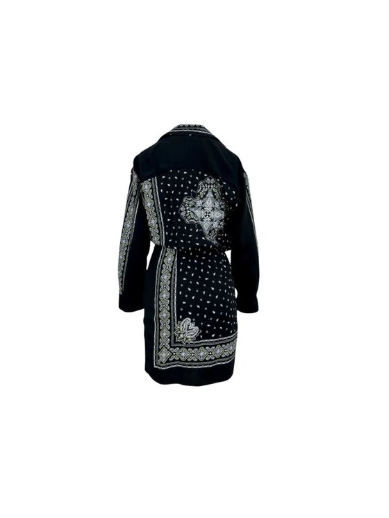 PINKO PINKO Sukienka letnia Abito mesopotamia twill stampa bandana Czarny Regular Fit