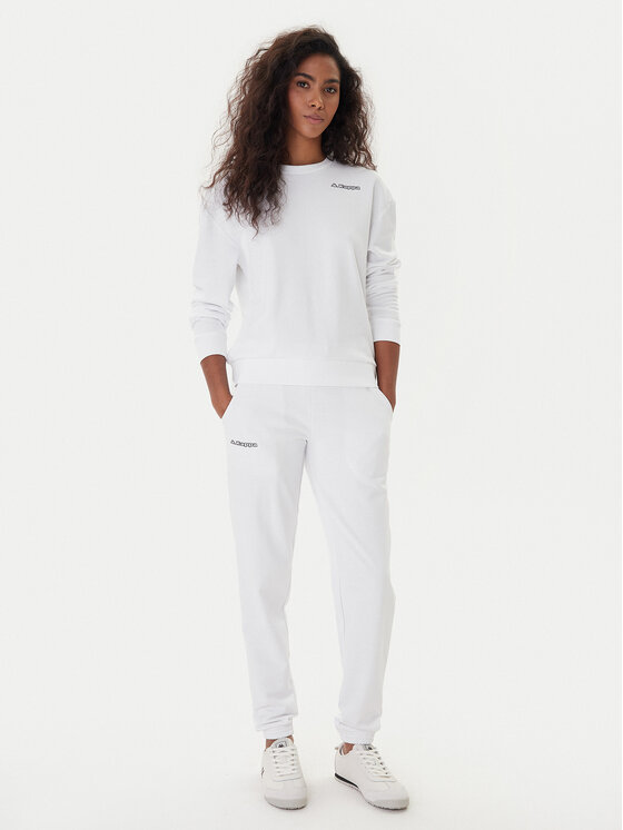 Kappa Kappa Spodnie dresowe Festa 331M34W Biały Regular Fit