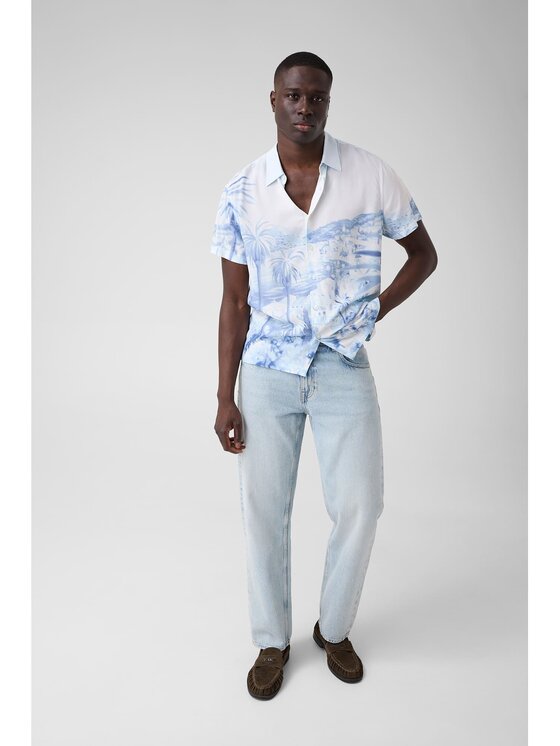 Guess Guess Košile 182950 Modrá Classic Fit