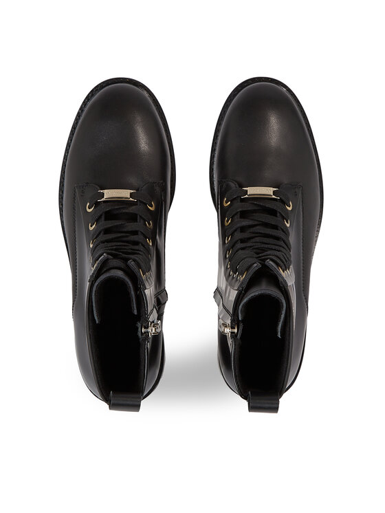 Calvin Klein Calvin Klein Planinarske cipele Rubber Sole Combat Boot Lg Wl HW0HW01715 Crna