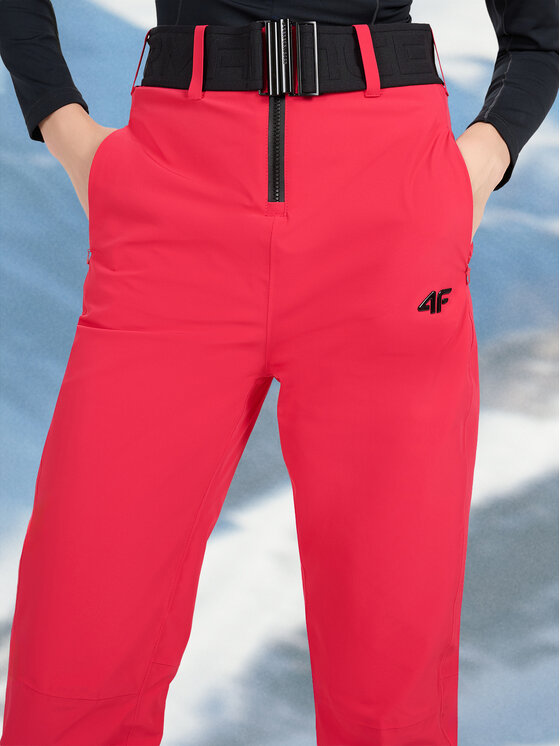 4F 4F Spodnie narciarskie SKI PERFORMANCE Różowy Slim Fit