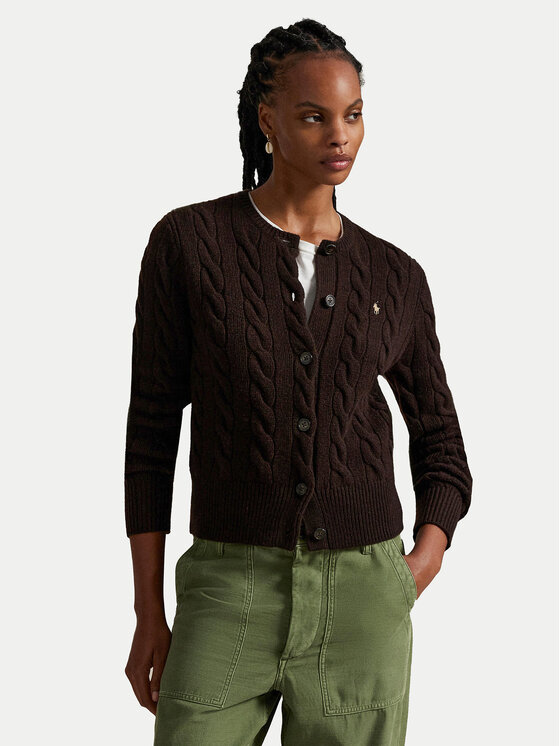 Polo Ralph Lauren Polo Ralph Lauren Кардиган 211972104007 Кафяв Slim Fit