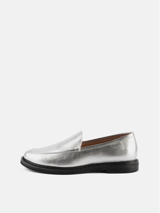 Mokasyny L37, Rozmiar 41, Srebrne, MOONWALK MOCASSIN