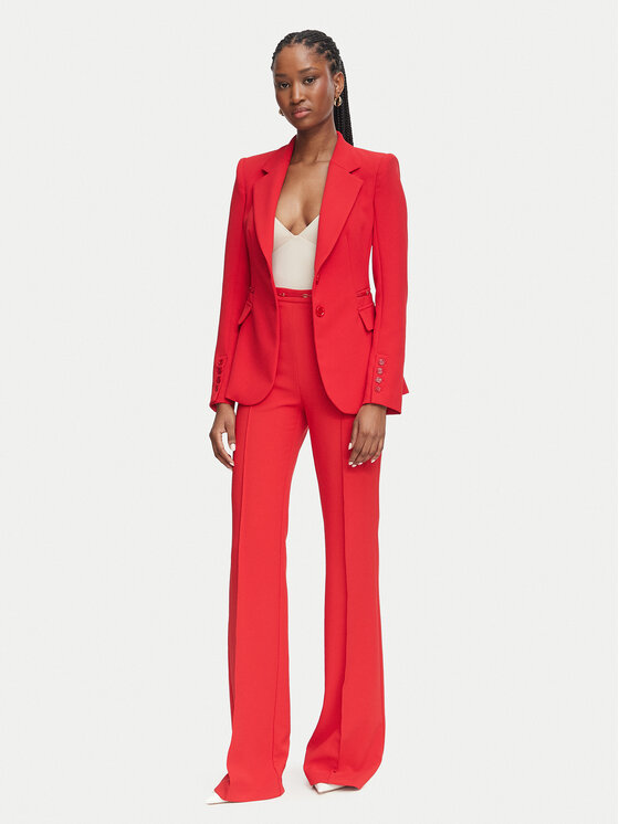 Elisabetta Franchi Elisabetta Franchi Pantaloni di tessuto PA-196-66E2-V360 Rosso Palazzo Fit