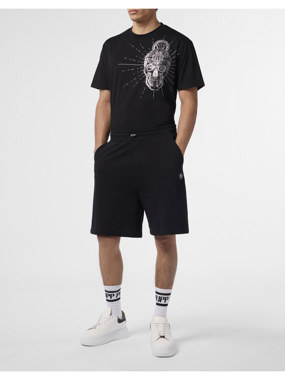 PHILIPP PLEIN PHILIPP PLEIN Szorty sportowe 29831 Czarny Jogger Fit