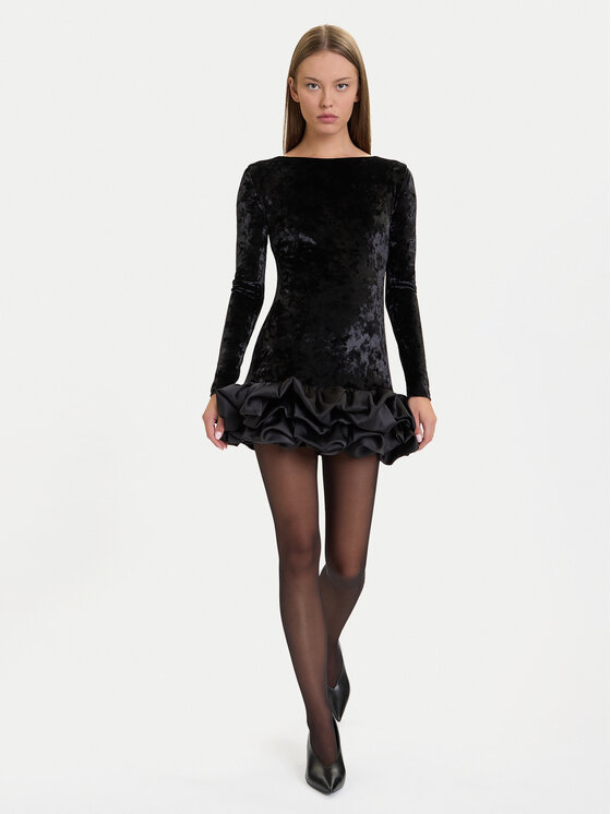 Eleh Eleh Koktejlové šaty EFW250383 Černá Regular Fit