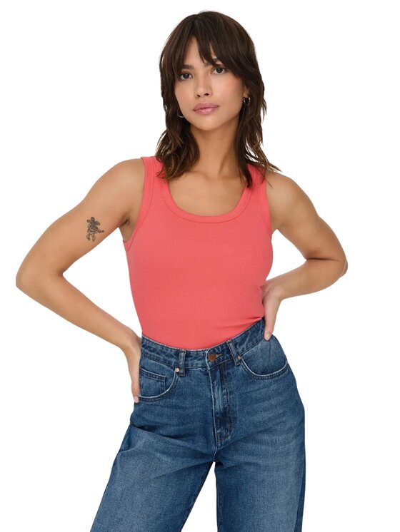 ONLY ONLY Top Canotta onleasy sl tank top Corallo Extra Slim Fit