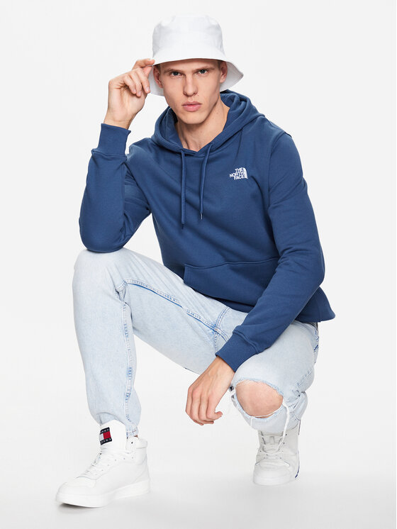 North face cheap felpa blu