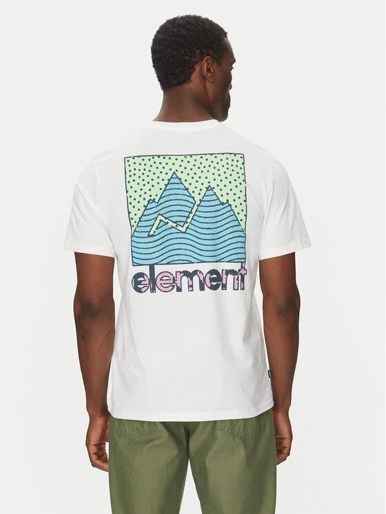 Element Element T-Shirt ELYZT00496 Biały Regular Fit