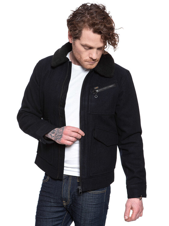 Lee Lee Giubbotto invernale 191J WOOL JACKET Nero Regular Fit