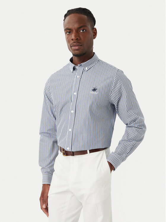 Beverly Hills Polo Club Cămașă P-SS26M-BRASS Albastru Regular Fit