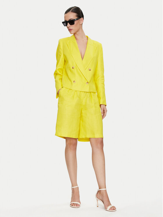 ViCOLO ViCOLO Kratke hlače iz tkanine TB0788 Rumena Relaxed Fit