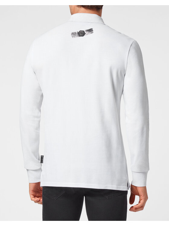 PHILIPP PLEIN PHILIPP PLEIN Polo 2037 Biały Regular Fit