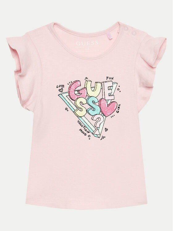 Guess Guess Тишърт A4GI02 K6YW4 Розов Regular Fit