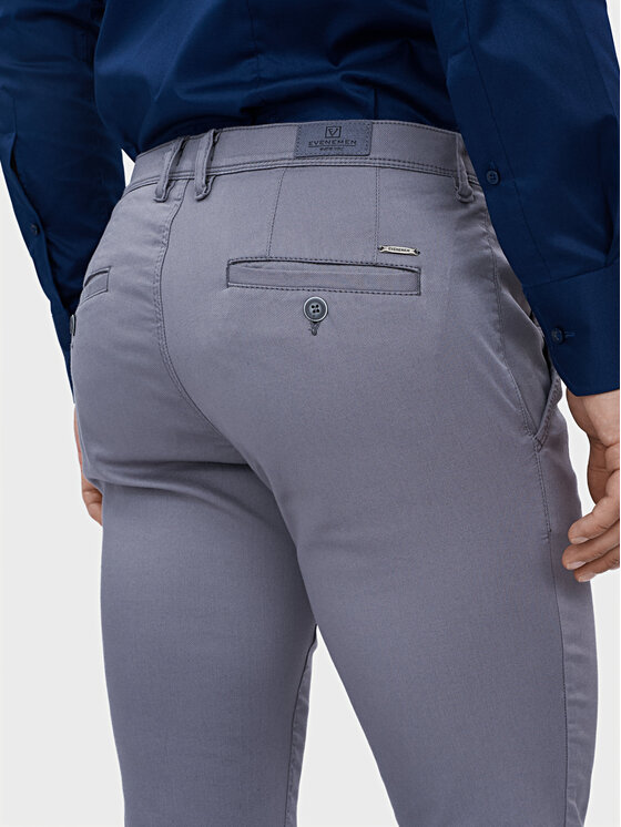 Evenemen Evenemen Chinosy LOGAN TAC 09476 GREY Szary Slim Fit