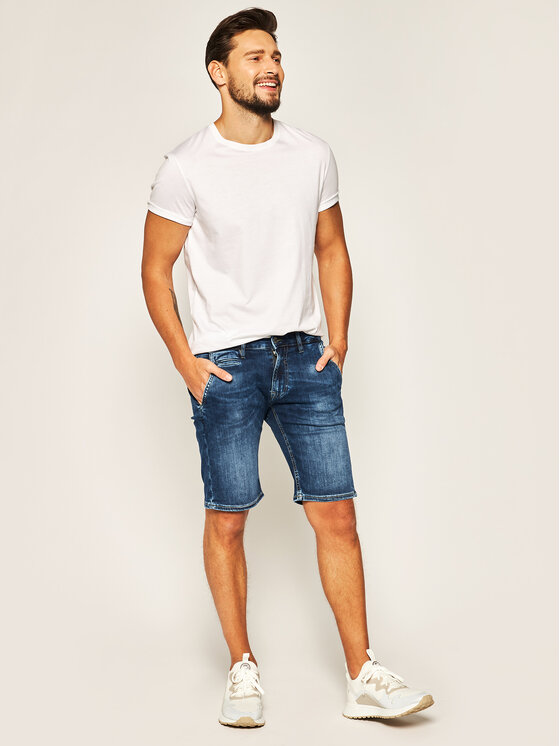 Guess Guess Džinsiniai šortai Vicente M02D04 D3ZL1 Tamsiai mėlyna Regular Fit