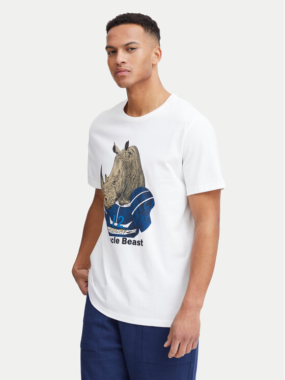 Blend Blend Тишърт 20717297 Бял Regular Fit