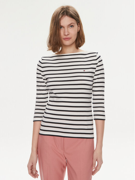 Tommy Hilfiger Tommy Hilfiger Blúz New Cody WW0WW40589 Ekru Slim Fit
