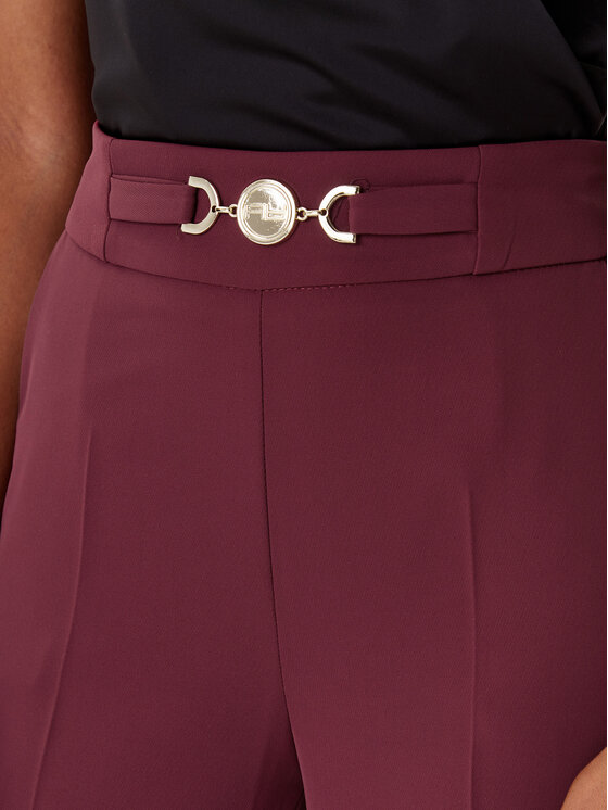 Artigli Artigli Hlače iz tkanine ACPA002994 Bordo rdeča Regular Fit
