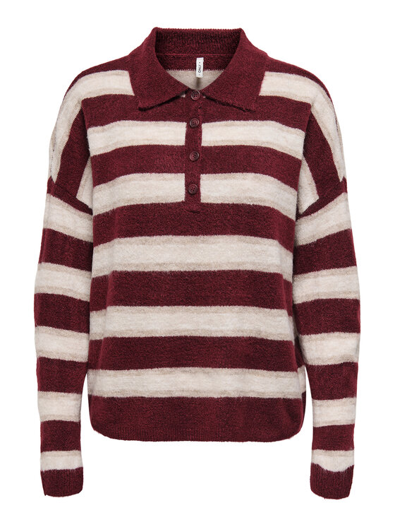 ONLY ONLY Džemperis Talio 15358606 Bordo Regular Fit