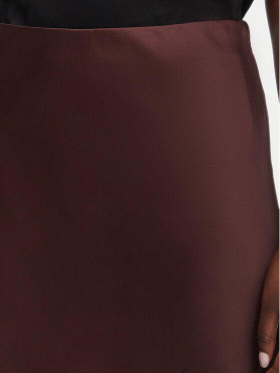 ONLY ONLY Миди пола Faraya 15380116 Тъмнокафяв Slim Fit