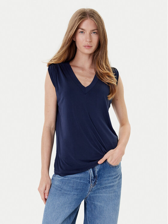 Guess Guess Bluză W5YP52 KCYW2 Bleumarin Regular Fit