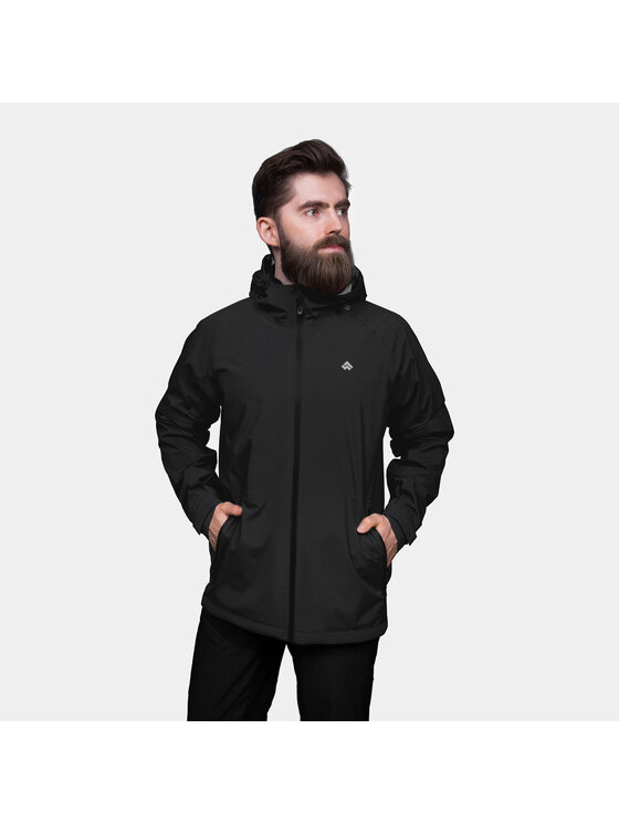 Alpinus Alpinus Kurtka przeciwdeszczowa Girdiman Czarny Regular Fit
