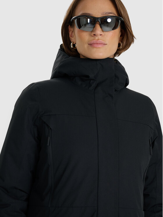 4F 4F Płaszcz przejściowy URBAN COMMUTER Czarny Regular Fit