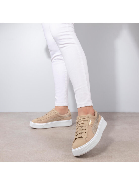 Puma Puma Снікерcи Suede Platform Bubble Wn's 364594 Бежевий