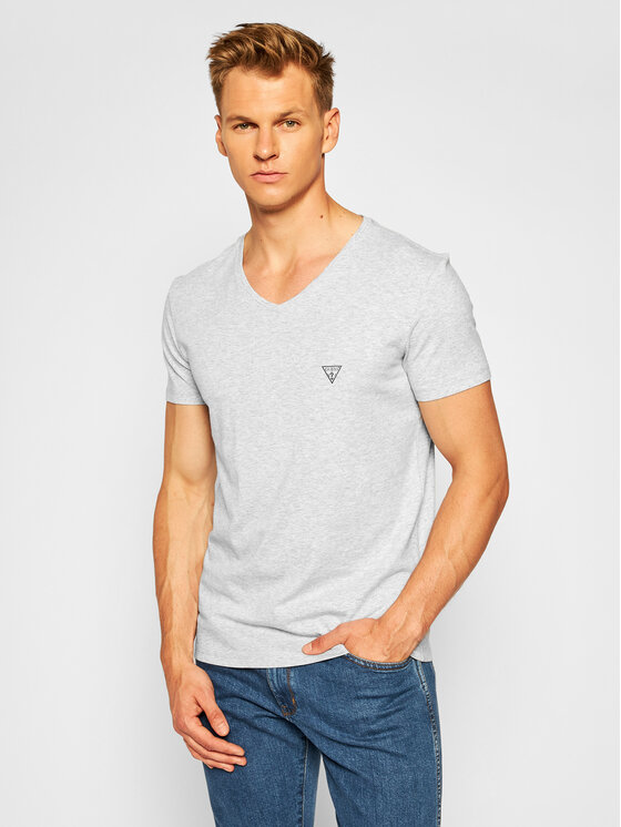 Guess T-krekls U97M01 JR003 Pelēks Slim Fit