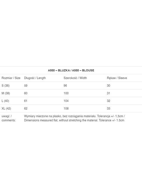 Awama Awama Bluzka A588 Niebieski Basic Fit