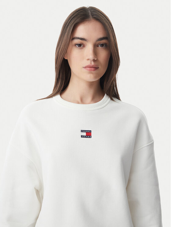 Tommy Jeans Tommy Jeans Sweatshirt DW0DW17325 Weiß Boxy Fit