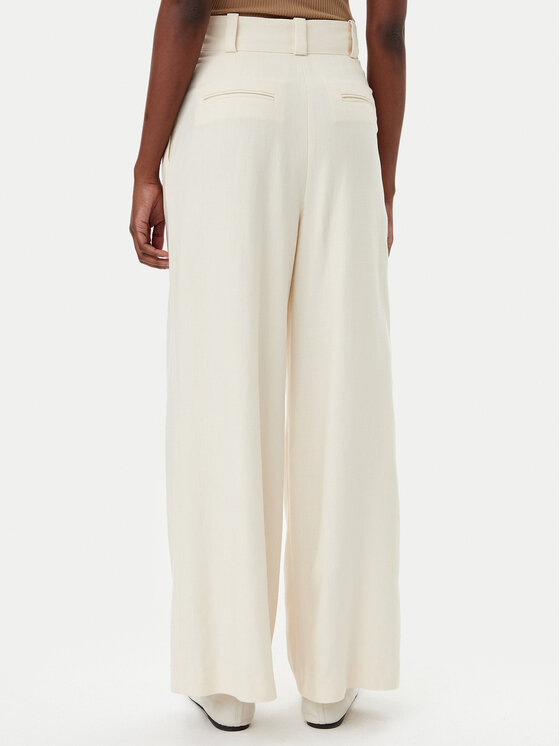 IVY OAK IVY OAK Hlače iz tkanine Prescilla Ann IO115176 Écru Wide Leg