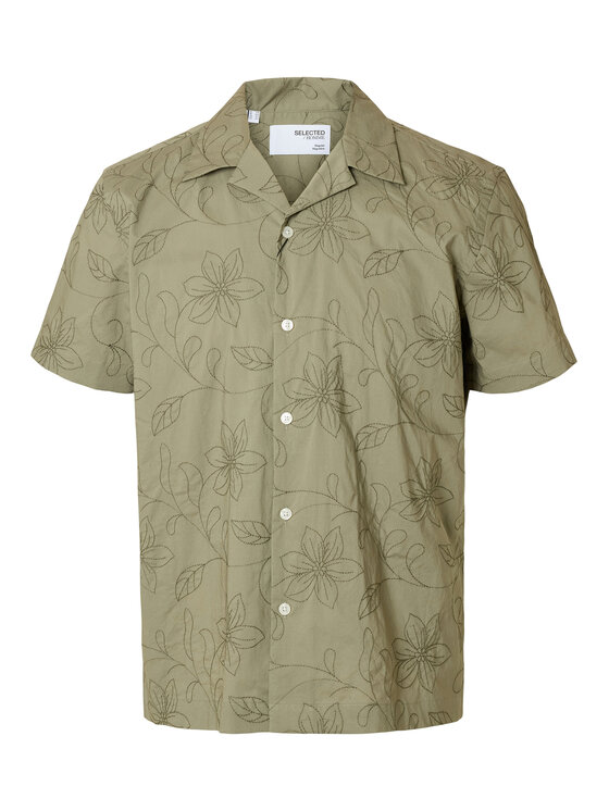 Selected Homme Selected Homme Koszula 16097686 Zielony Regular Fit