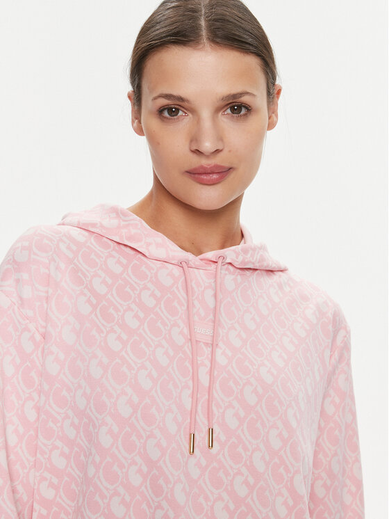 Guess Guess Bluza Gl Logo V4RQ13 KC2X2 Różowy Regular Fit