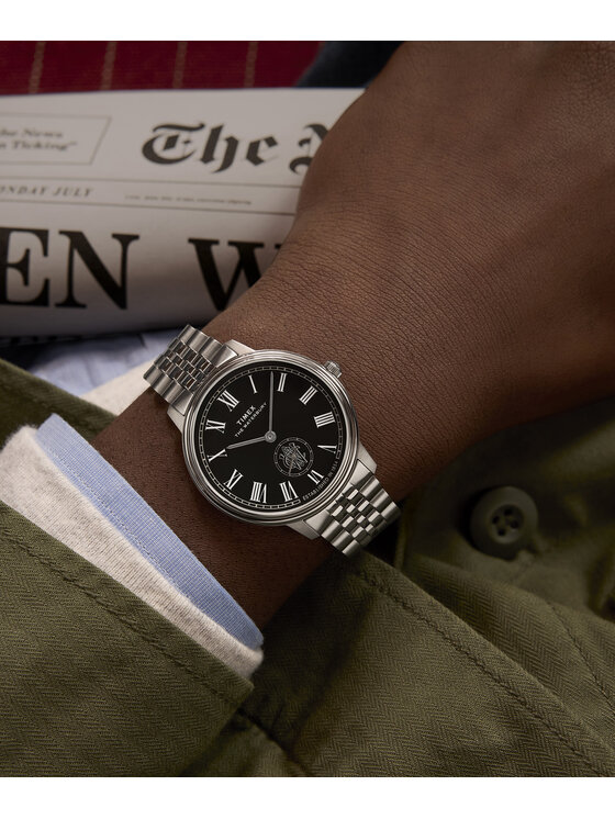 Timex Timex Zegarek TW2Y23300 Srebrny