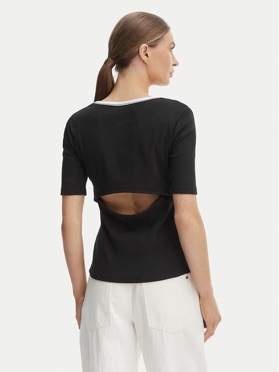 Calvin Klein Jeans Calvin Klein Jeans Marškinėliai LV047F247G Juoda Slim Fit