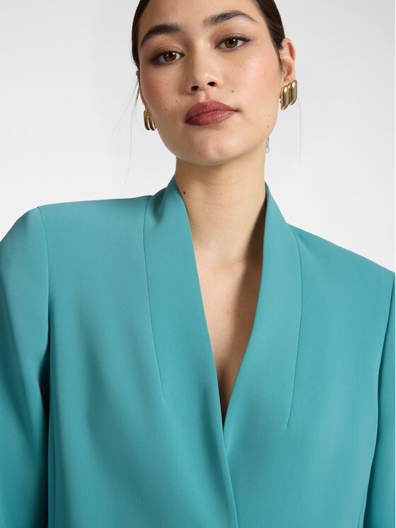 Elena Mirò Elena Mirò Cappotto invernale R062P000112N0B5 Turchese Slim Fit