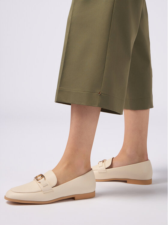 Oltre Oltre Pantaloni di tessuto P787R208342N035 Verde Cropp Fit
