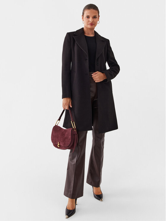 Liu Jo Liu Jo Cappotto di transizione MF3104 T4612 Nero Regular Fit