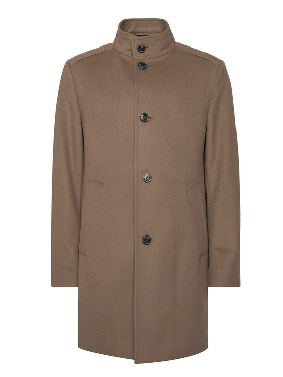 JOOP! JOOP! Vlněný kabát 17 JC-21Maron 30044311 Khaki Regular Fit