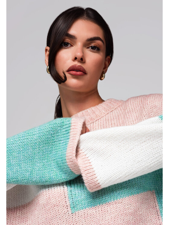 Ombre Ombre Sweter LW-SWSW-0108 Kolorowy Oversize