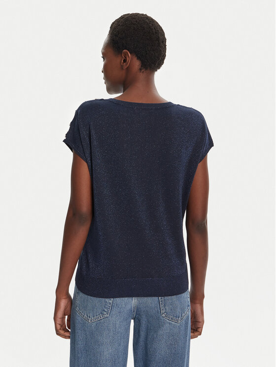 Morgan Morgan Bluzka 242-MRING Granatowy Relaxed Fit