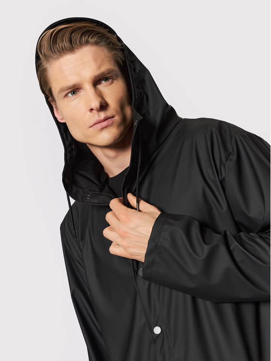 Rains Rains Kurtka przeciwdeszczowa Unisex 12010 Czarny Regular Fit